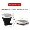 ME.FAN Silicone Collapsible Travel Cup - Silicone Folding Camping Cup with Lids - Expandable Drinking Cup Set of 4- Portable, Graduated [9.22oz] view 4