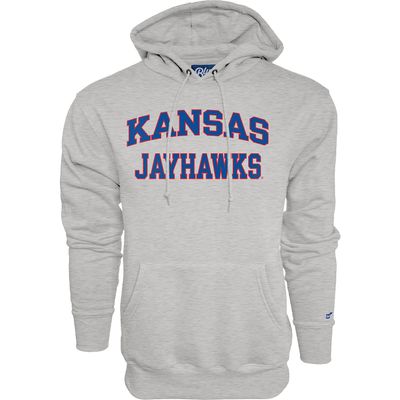 Blue 84 Men's Kansas Jayhawks Hoodie Arched Grey, Grey, X-Large