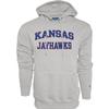 Blue 84 Men's Kansas Jayhawks Hoodie Arched Grey, Grey, X-Large view 1