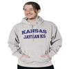 Blue 84 Men's Kansas Jayhawks Hoodie Arched Grey, Grey, X-Large view 2
