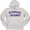 Blue 84 Men's Kansas Jayhawks Hoodie Arched Grey, Grey, X-Large view 3