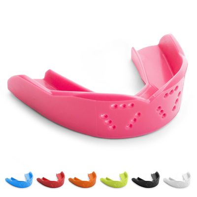 SISU 3D Mouthguard, Hot Pink - Pre-Formed, Easy Fit Protection for Lacrosse, Football, Hockey, Team Sports - Adult Fit - Remoldable Up to 20 Times - Works for Braces - Non Toxic