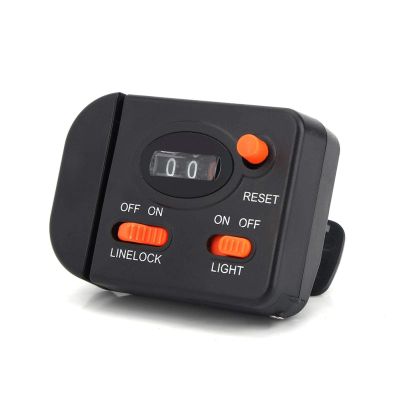 Aukson Fishing Line Counter, Clip-on Fishing Line Counter Push Button Reset Accurate to 99.9M Suitable for Fishing in Lake,