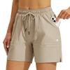 Willit Women's 5" Hiking Shorts Golf Athletic Outdoor Shorts Quick Dry Workout Summer Water Shorts with Pockets Khaki XL view 1