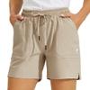 Willit Women's 5" Hiking Shorts Golf Athletic Outdoor Shorts Quick Dry Workout Summer Water Shorts with Pockets Khaki XL view 2