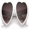 SMARTOWN Oversized Heart Shaped Retro Sunglasses for Women, Mommy and me Style Sunglasses Cute Eyewear - White for Adult Adult Size view 1
