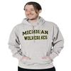 Blue 84 Men's Michigan Wolverines Hoodie Arched Grey, Grey, Small view 2