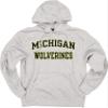 Blue 84 Men's Michigan Wolverines Hoodie Arched Grey, Grey, Small view 3