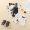 Alvivi Toddler Kids Tie-dye Outfits Short Sleeve T-Shirt Tops and Shorts Pants Baby Summer Tracksuits Clothing Set Gray 6-12 Months view 2