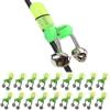 10Pcs LED Night Fishing Rod Bait Alarm Bell, LOT LED Twin Bells Fishing Tackle Night Sea Fishing Rod LED Light Clip with Twin Bells, Fishing Stick Bells Clip Rod Clamp Alert Bells view 1