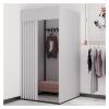 XXIOJUN Removable Locker Room, Simple Changing Room Privacy Partition Tent Screen Floor Display Stand with Metal Frame Shelf,Blackout Curtains for Clothing Store, Office view 1