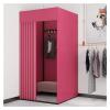 XXIOJUN Removable Locker Room, Simple Changing Room Privacy Partition Tent Screen Floor Display Stand with Metal Frame Shelf,Blackout Curtains for Clothing Store, Office view 1