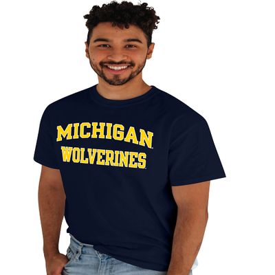 Blue 84 Men's Michigan Wolverines T-Shirt Arched Team Color, Team Color, Large
