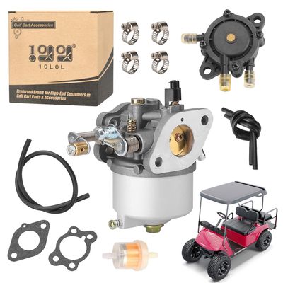 10L0L Golf Cart Carburetor Fuel Pump Kit for EZGO TXT, Marathon, Medalist 1991-up 4-Cycle with 295cc Engines, OEM# 72840-G01 26645-G01 26726-G01 26727-G01 72558-G02 603901 17553