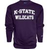 Blue 84 Men's Kansas State Wildcats Crewneck Sweatshirt Arched Team Color, Team Color, Large view 1
