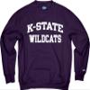 Blue 84 Men's Kansas State Wildcats Crewneck Sweatshirt Arched Team Color, Team Color, Large view 3