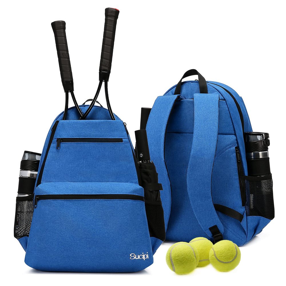 Sucipi Tennis Bag Professional Tennis Backpack for Men and Women Racket Bags with Ventilated Shoe Compartment, Holds 2 Tennis Rackets, Pickleball Paddles