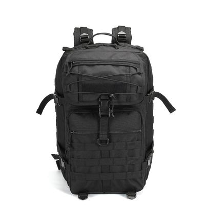 Mountaineering Backpack Camping Army Camouflage Bag Outdoor Tactical Backpack 45L Large 3P Backpack (Black)