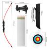 Dostyle 44" Bow and Arrow Set for Kids Children Outdoor Youth Recurve Bow Junior Archery Training for Kids Teams Game Gift view 3