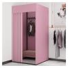 XXIOJUN Removable Locker Room, Simple Changing Room Privacy Partition Tent Screen Floor Display Stand with Metal Frame Shelf,Blackout Curtains for Clothing Store, Office view 1