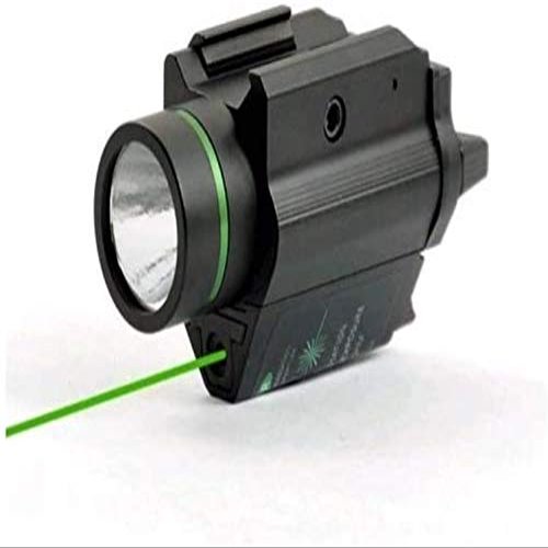 AKFIRE 38 Red/Green Laser Flashlight Combo 200 Lumen Weapon Light with Picatinny Rail Mount (Green)