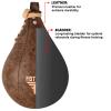 FISTRAGE Speed Ball Boxing Bag Leather MMA Muay Thai Training Punching Dodge Striking Kit with Free Hanging Swivel Workout Speedball Kicking Platform Equipment (Beige) view 4