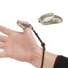 ZZYB Traditional Archery Thumb Ring Handmade Silver Finger Tabs Painless Finger Protector for Bow Hunting Accessory (20mm) view 2