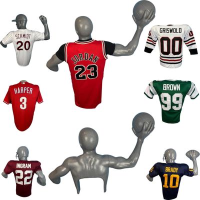 Jerzee Art Jersey Display Case, Wall-Mount Frame Hanger for Football, Baseball, Basketball, Soccer, Hockey, Protect & Showcase Sports Memorabilia, Perfect for Jerseys, Shadow Box Statue Alternative