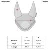 LeMieux Classic Ear Bonnet with Soft Lycra Ears - Close Knit Crochet - Comfortable Fit Equestrian Mask - Sport Horse Wear Fly Protection - Azure - Large view 4