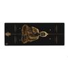 Buddha Mudra Varada with Hamsa Symbol Yoga Mat | Black with Gold view 2