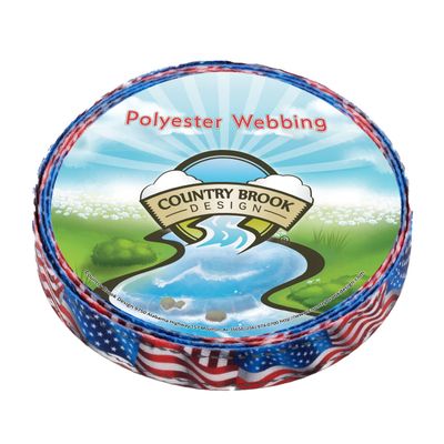 Country Brook Design - 5/8 Inch Flying Free Reflective Polyester Webbing, 50 Yards