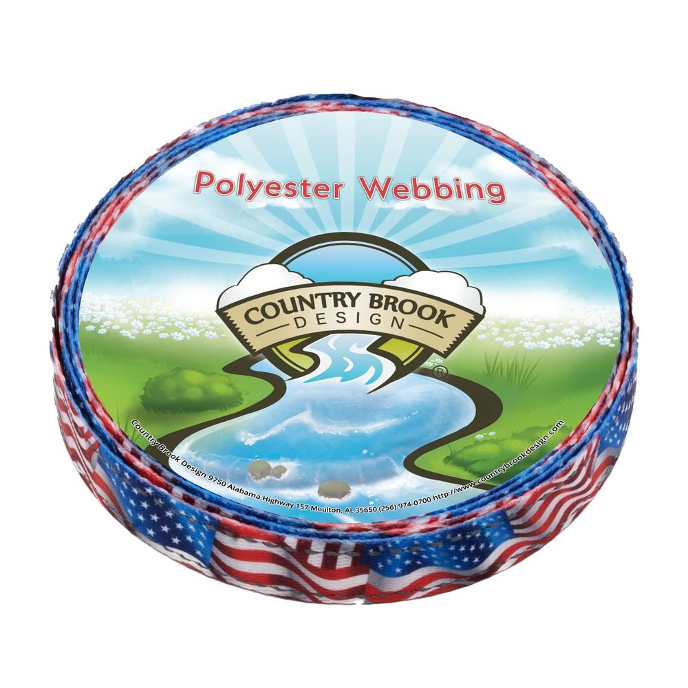 Country Brook Design - 5/8 Inch Flying Free Reflective Polyester Webbing, 50 Yards