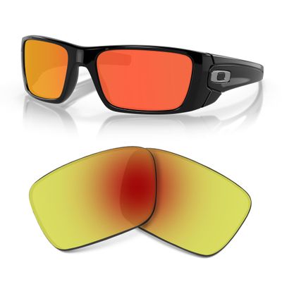 Oakley Original Fuel Cell OO9096 00003360 PRIZM Ruby Iridium Replacement Lenses For Men For Women+ Bundle Microfiber Pouch-FRAMES NOT INCLUDED