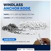 Five Oceans Windlass Anchor Rode, Hand-Spliced Anchor Rope and Chain Combination Kit, 1/2" x 150' Nylon 3-Strand Rope, 1/4" x 15' G4 Stainless Steel Chain for Boat Anchor System - FO4527 view 2
