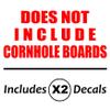 GRAPHIX EXPRESS - Skull Cornhole Board Wrap - C15 Flaming Skull - Laminated Weatherproof Vinyl Decal - Easy Bubble-Free Application - Stickers Dimensions: 2' x 4' - Set of 2 view 2