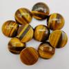 16MM Mixed Stone Stone Round CAB GEM Cabochon Jewelry for Gift Bead (10 pcs/lot) H230-H243 - (Color: Tigereye) view 1