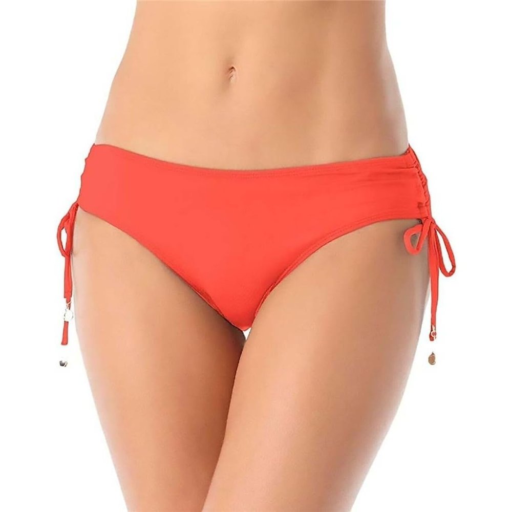 Anne Cole Womens Alex Hipster Side Tie Swim Bottom Separates Orange XS
