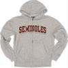 Blue 84 Men's Florida State Seminoles Full Zip Hoodie Twill Applique Grey, Grey, Large view 3