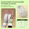 LEVIERO Palmies Gymnastics Grips, Grips for Gymnastics, Multipurpose Soft Leather Grips with Adjustable Finger Holes, Weightlifting, Kettlebell, Cross Training Workouts for All Ages - (White, Large) view 4
