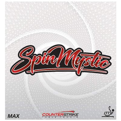Counterstrike Spin Mystic Table Tennis Rubber | ITTF Approved | Crazy Amounts of Spin | Tournament Legal Table Tennis Rubber (Red | 2.1mm)