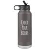 Check Your Boobs 32oz Water Bottle Tumbler Novelty Gift Breast Cancer Awareness Coffee Cup Boob Mugs Boobie Cups Breasts Gifts view 1