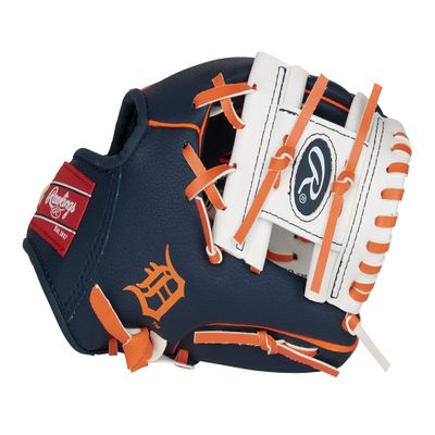 Rawlings | MLB Players Glove Series | T-Ball & Youth Baseball Gloves | Detroit Tigers | Navy | 10'