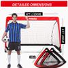 Soccer Goal Net for Kids,Set of 2,Pop Up 4FT Soccer Net with 8 Field Marker Cones & Extra Stakes with LED Light Strip for Night Use,Birthday Gift & Fun in Backyard view 4