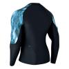 ADOREISM Men's Rash Guard Long Sleeves Splice UPF 50+ BJJ Jiu Jitsu Rash Guard Compression Swimming Shirts (Deep Ocean, M) view 3