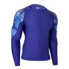 ADOREISM Men's Rash Guard Long Sleeves Splice UPF 50+ BJJ Jiu Jitsu Rash Guard Compression Swimming Shirts (Tropical Style, 2XL) view 2