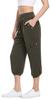 MISS MOLY Women's Loose Cropped Capris Cargo Joggers Pants Harem Sweatpants Stylish Soft Casual with Pockets (Army Green, Large) view 4