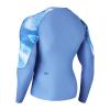 ADOREISM Men's Rash Guard Long Sleeves Splice UPF 50+ BJJ Jiu Jitsu Rash Guard Compression Swimming Shirts (Ocean, 2XL) view 2