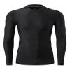 ADOREISM Men's Rash Guard Long Sleeves Splice UPF 50+ BJJ Jiu Jitsu Rash Guard Compression Swimming Shirts (Black, XL) view 2