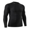 ADOREISM Men's Rash Guard Long Sleeves Splice UPF 50+ BJJ Jiu Jitsu Rash Guard Compression Swimming Shirts (Black, 2XL) view 3
