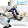 Mini Exercise Bike, AGM Under Desk Bike Pedal Exerciser Foot Cycle Arm & Leg Peddler Exerciser Machine with LCD Screen Displays (Silver) view 2